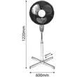 Ventilator cu picior 44W cu telecomanda si pulsare Entac EPSF-44W-RC 3