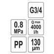 Filtru de apă 3/4'' pentru sistem irigare  Flo 88930 2