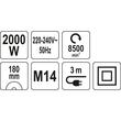 Polizor unghiular 2000w, 180mm 3