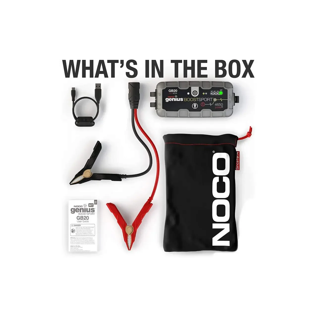 NocoGenius booster + robot de pornire 500A 12V litiu GB20 (1/6) 2