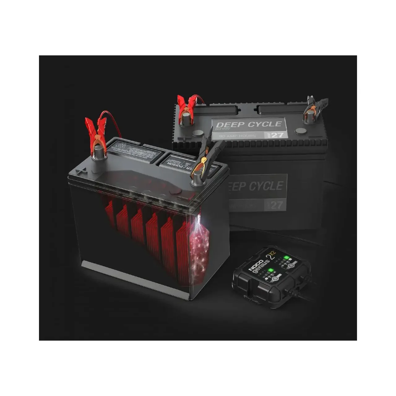 NocoGenius redresor Smart 6+12V 2A pentru 2 acumulatori maxim 40A GENIUS2x2 (1/2) 5