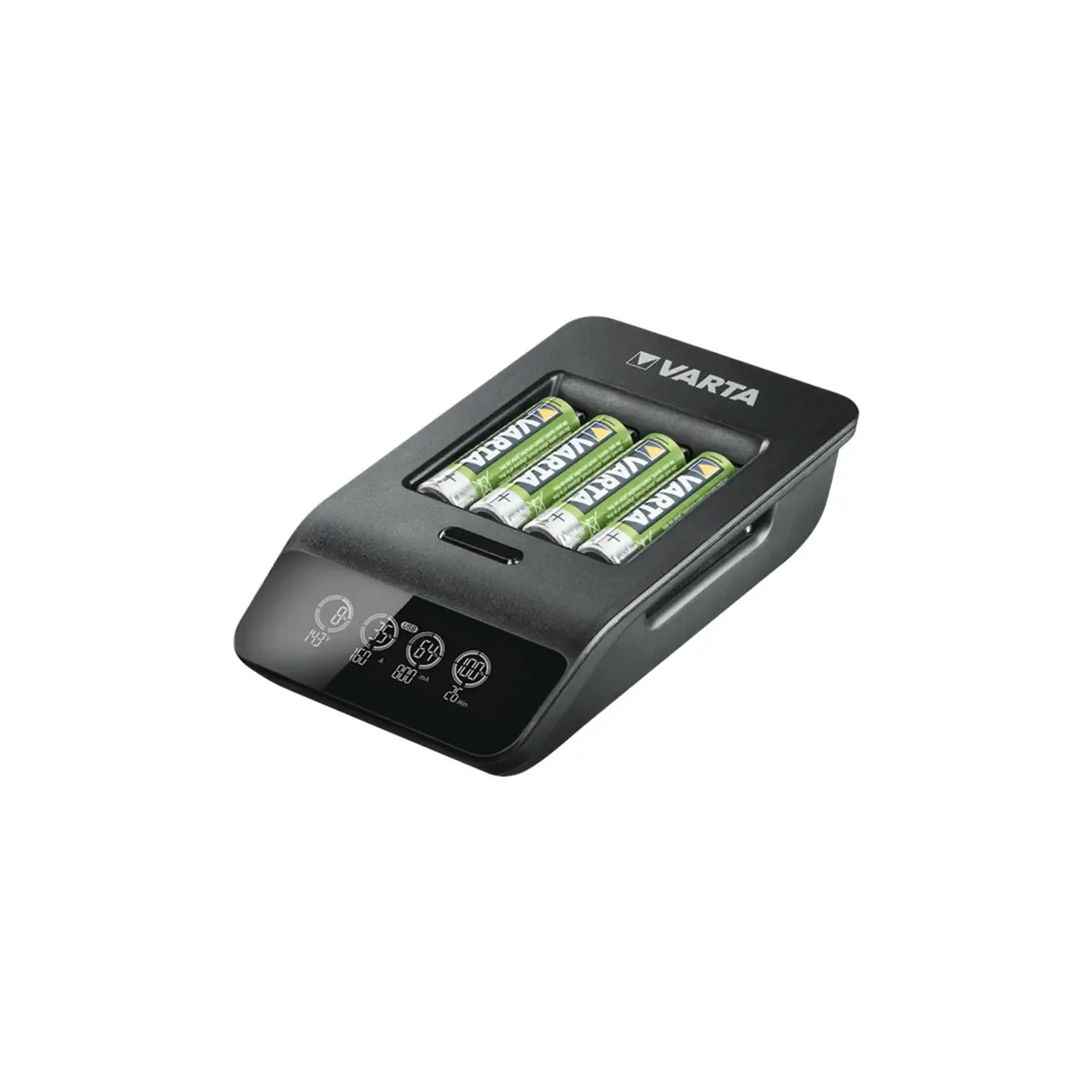 Varta Incarcator Inteligent include 4 acumulatori Ni-MH AA (R6) 2100mA >1,5H< LCD Smart Charger 