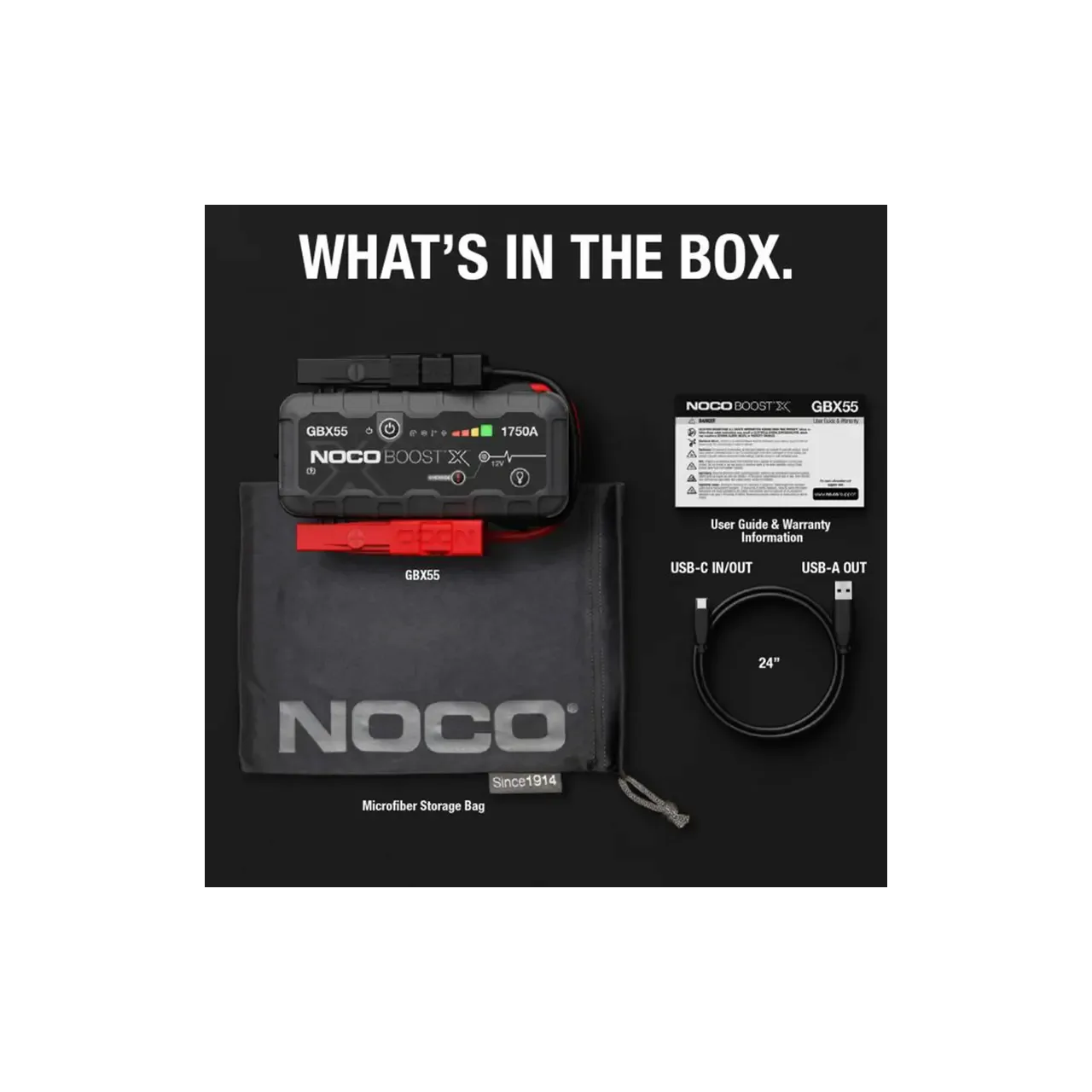 NocoGenius booster + robot de pornire 1750A 12V litiu GBX55 (1/6) 2