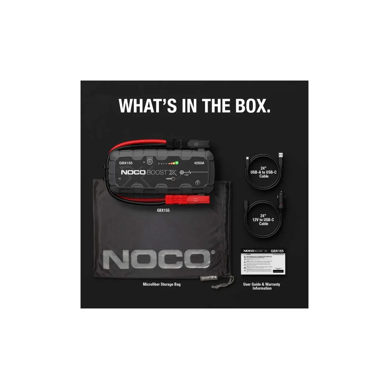 NocoGenius booster + robot de pornire 4250A 12V litiu GBX155 (1/2) 2
