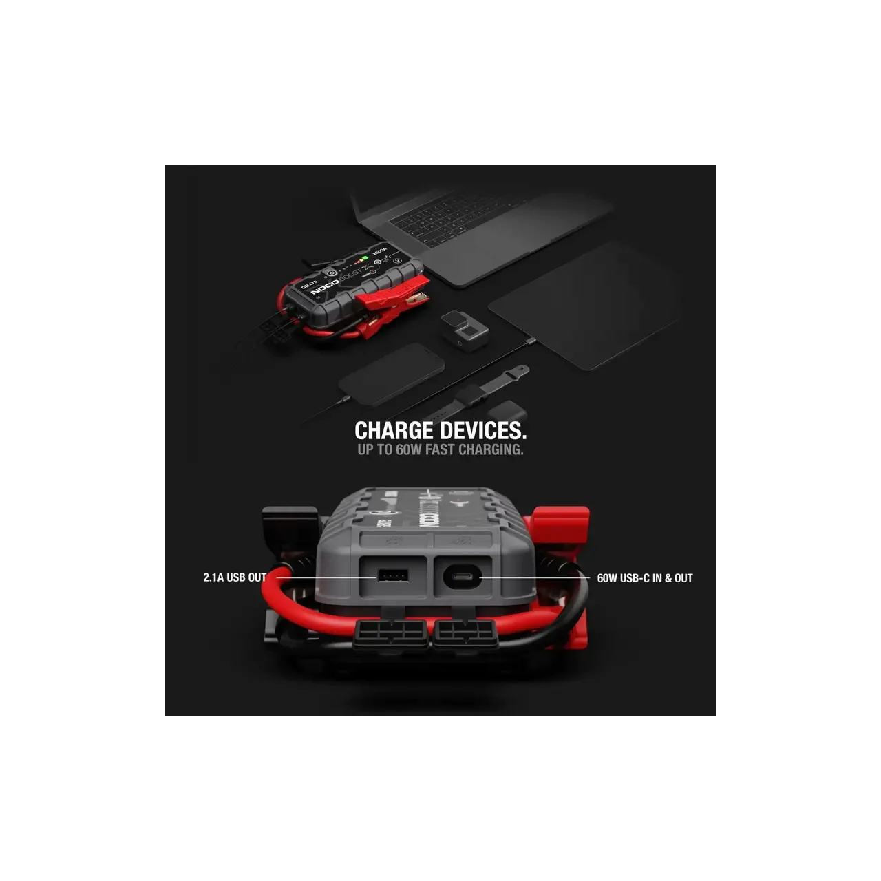 NocoGenius booster + robot de pornire 2500A 12V litiu GBX75 (1/4) 3