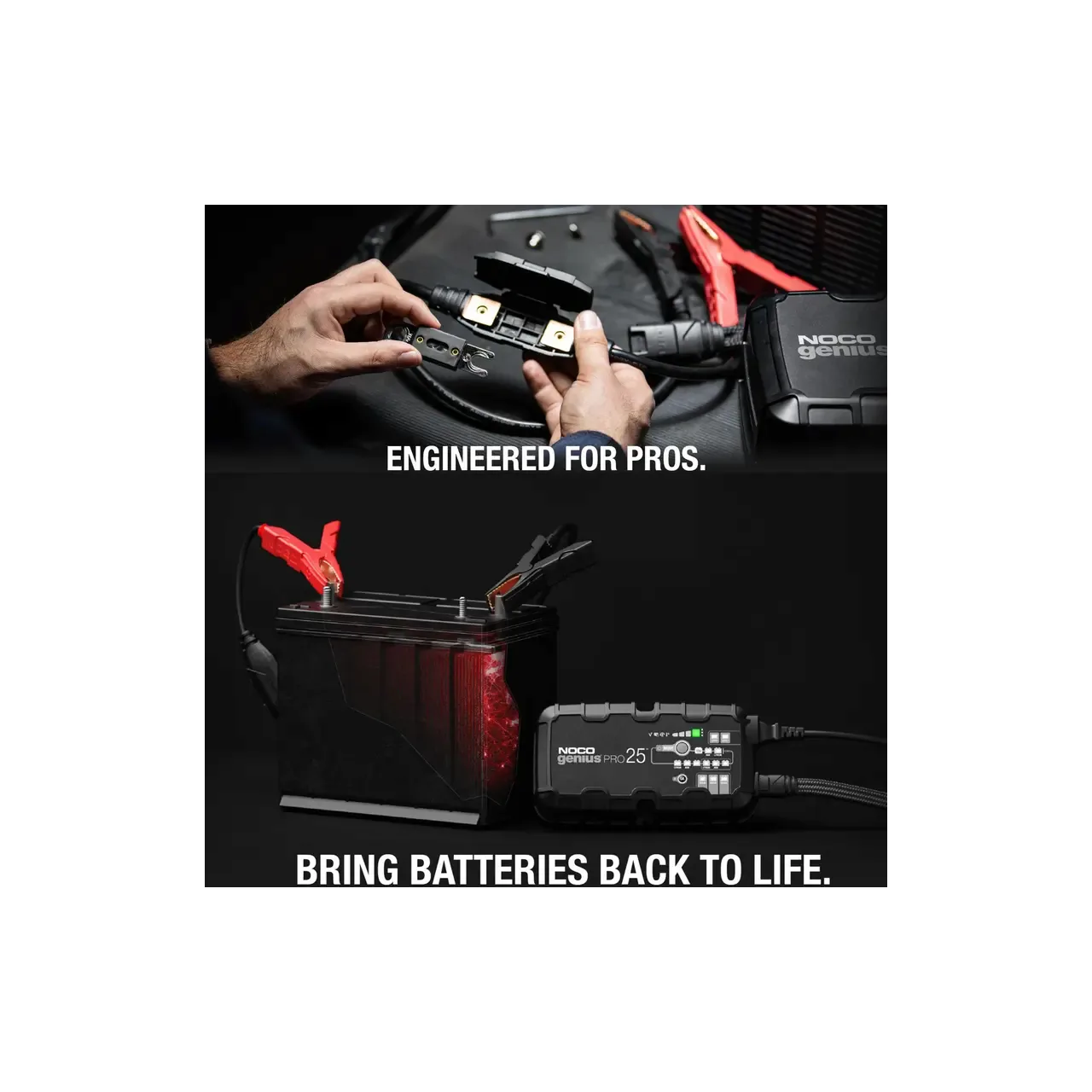 NocoGenius redresor Smart 6+12+24V 25A/25A/12,5A pentru acumulatori maxim 1000A/1000A/500A Genius Pro25 (1/2) 3