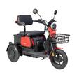 Triciclu Electric, Fara Permis, Motor 1000W, 2-3 locuri, APEC APM2 Rosu, Autonomie 36km, Omologat RAR 5