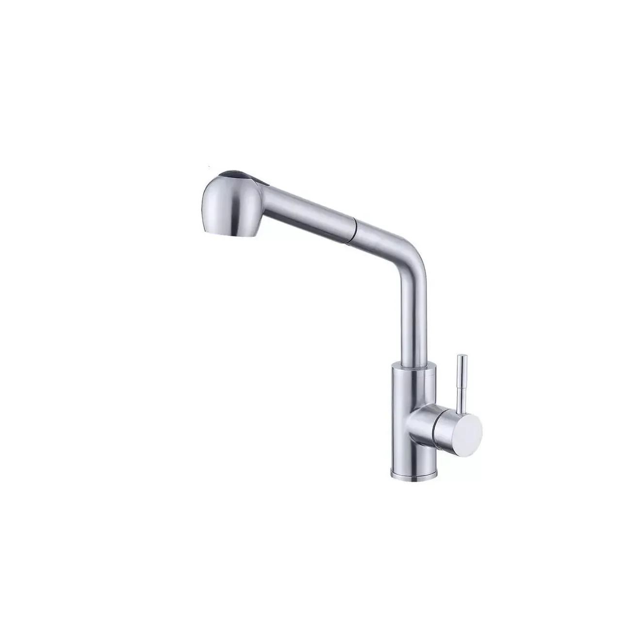 Baterie bucatarie cu dus extractibil monocomanda inox satinat cartus ceramic CF019 1