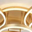 Lustra LED cu telecomanda RIGA LILITH 68W, 3 Cercuri, luminaRece/Calda/Neutra, Dimabila, Auriu Luci 1