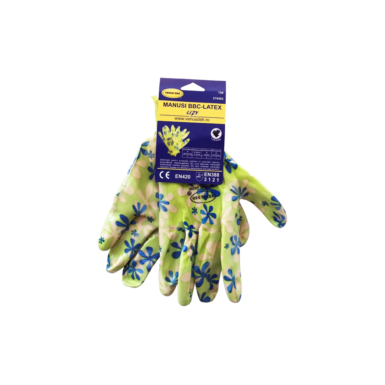 Manusi bumbac-pes-latex, gradina 