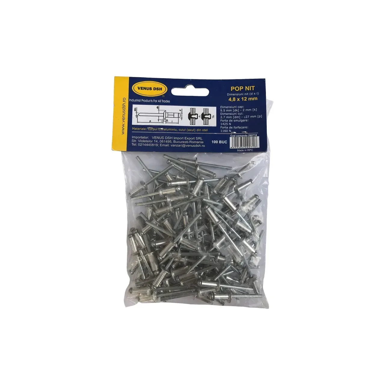 Pop nit 3.2 x 10 mm (100 buc), DSH 290602 1