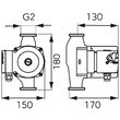 Pompa circulatie Ferro GPD 32X80X180 , Ferro 0401W 1