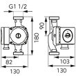 Pompa circulatie electronica Ferro GPA II 25X4X180 pentru instalatii de incalzire, Ferro 0601W 1