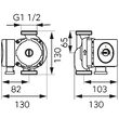 Pompa circulatie electronica Ferro GPA II 25X6X130 pentru instalatii de incalzire, Ferro 0604W 1