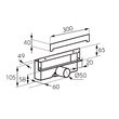Rigola dus inox perete Wall Slim L= 300 mm cu sifon DN40/50, Ferro OLWS1 1