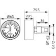 Termomanometru D.63 mm 1/2