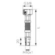 Racord flexibil pt. baterii 3/8xM10x1, cu capat scurt L=30cm, Ferro WBS15 1