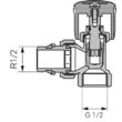 Robinet radiator tur coltar 1/2