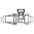 Robinet radiator retur drept 1/2