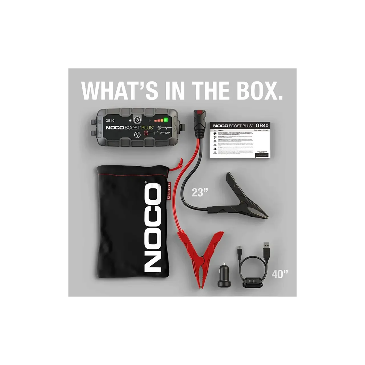 NocoGenius booster + robot de pornire 1000A 12V litiu GB40 (1/6) 2