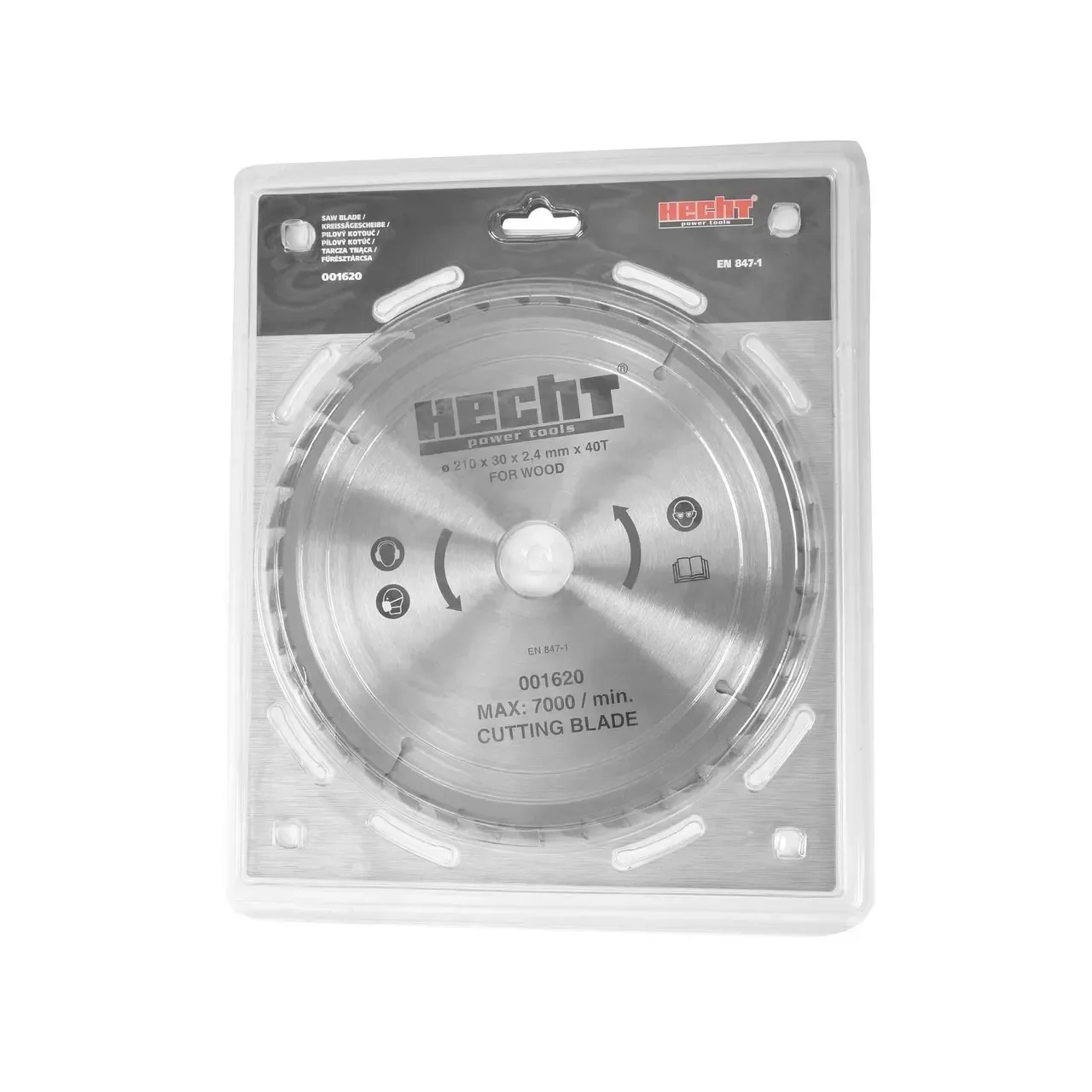 Panza pentru fierastrau circular HECHT 001620, 40 dinti, dimensiuni 210x30x2.4 mm, pentru lemn 1