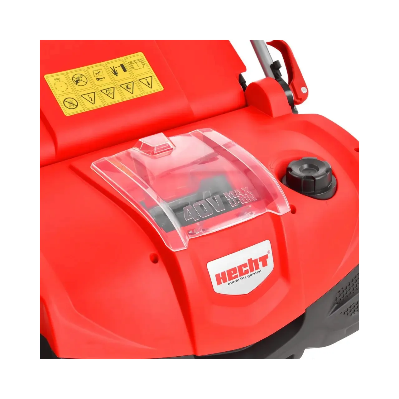 Scarificator si aerator electric HECHT 1384, sac colectare 45 litri, latime lucru 38 cm, compatibil cu acumulator 40 V, fara acumulator si incarcator 1