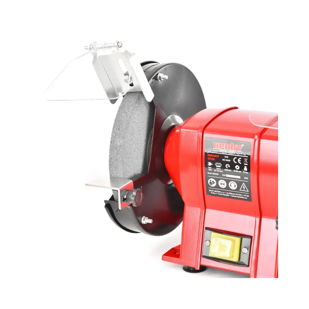 Polizor de banc HECHT 1723, putere 350 W, diametru piatra 200 mm, turatie 2950 rpm 1