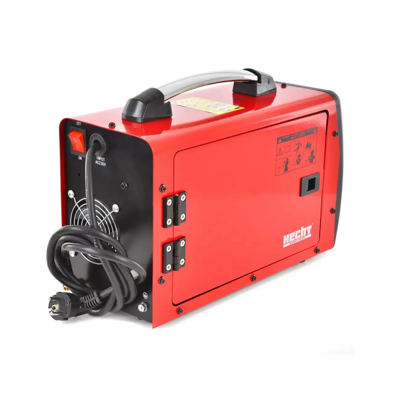 Aparat de sudura invertor HECHT 1830, procedeu sudura MIG, MAG, MMA, tensiune de sudare 27.2 V, curent sudura 20-200 A, dimensiune electrod 1-4 mm 10
