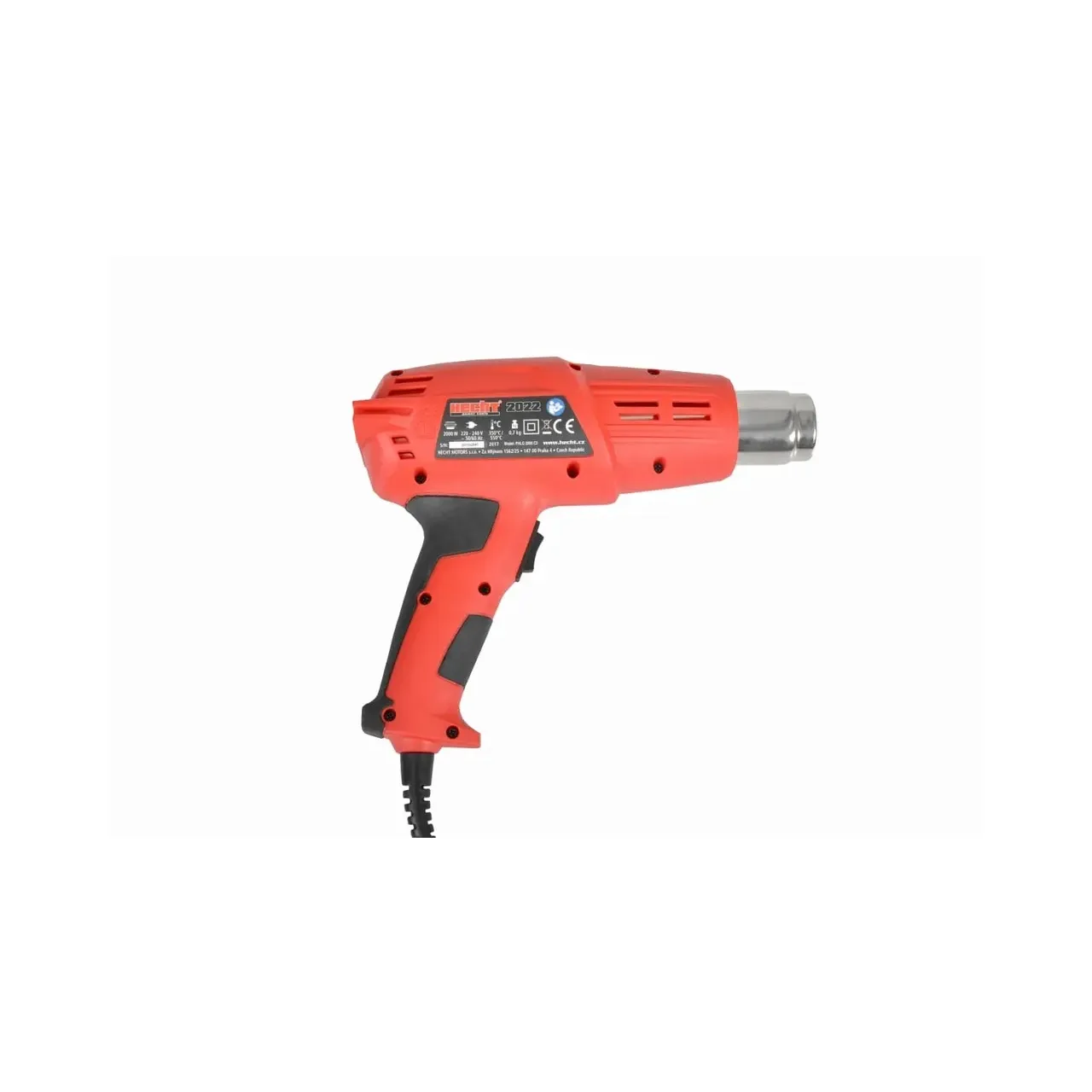 Pistol suflanta cu aer cald HECHT 2022, putere 2000 W, temperatura 350/600 C 2