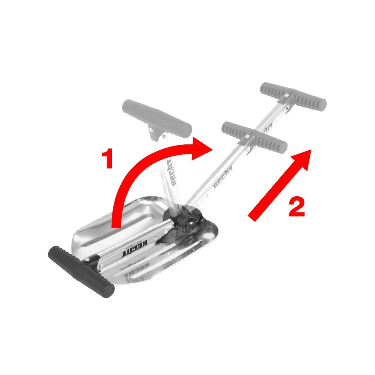 Lopata pliabila pentru zapada HECHT 205GT, din aluminiu, dimensiuni 20.5 x 28/44/40 cm 1
