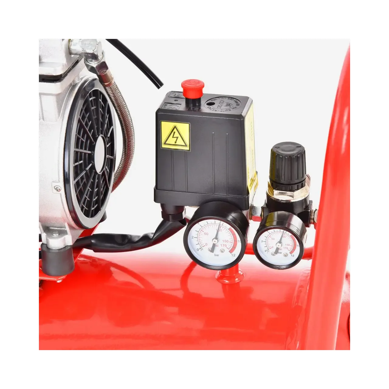 Compresor de aer fara ulei HECHT 2086, silentios, 1500 W, butelie 50 litri, 264 l/min, 8 bar 1