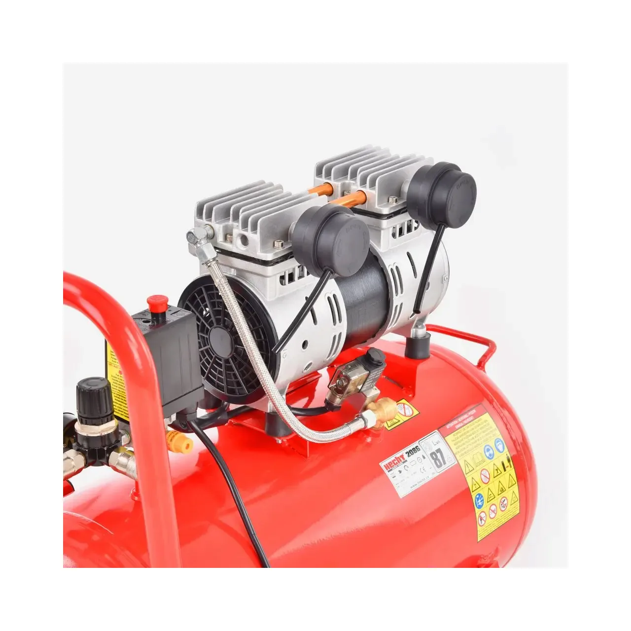 Compresor de aer fara ulei HECHT 2086, silentios, 1500 W, butelie 50 litri, 264 l/min, 8 bar 3