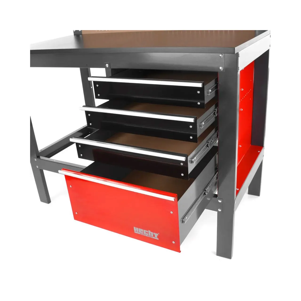 Banc de scule cu 4 sertare HECHT 2091, din metal, 120 x 58 x 174 cm, capacitate maxima de incarcare 450 kg 7