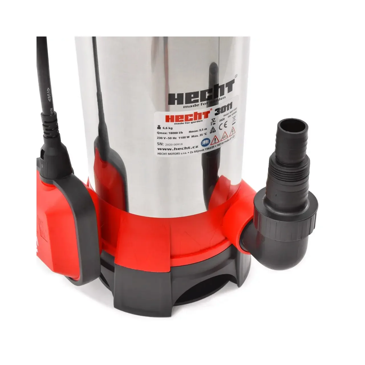 Pompa submersibila pentru apa murdara HECHT 3011, putere motor 1100 W, debit maxim 16000 l/h, inaltime maxima de refulare 10 m 3