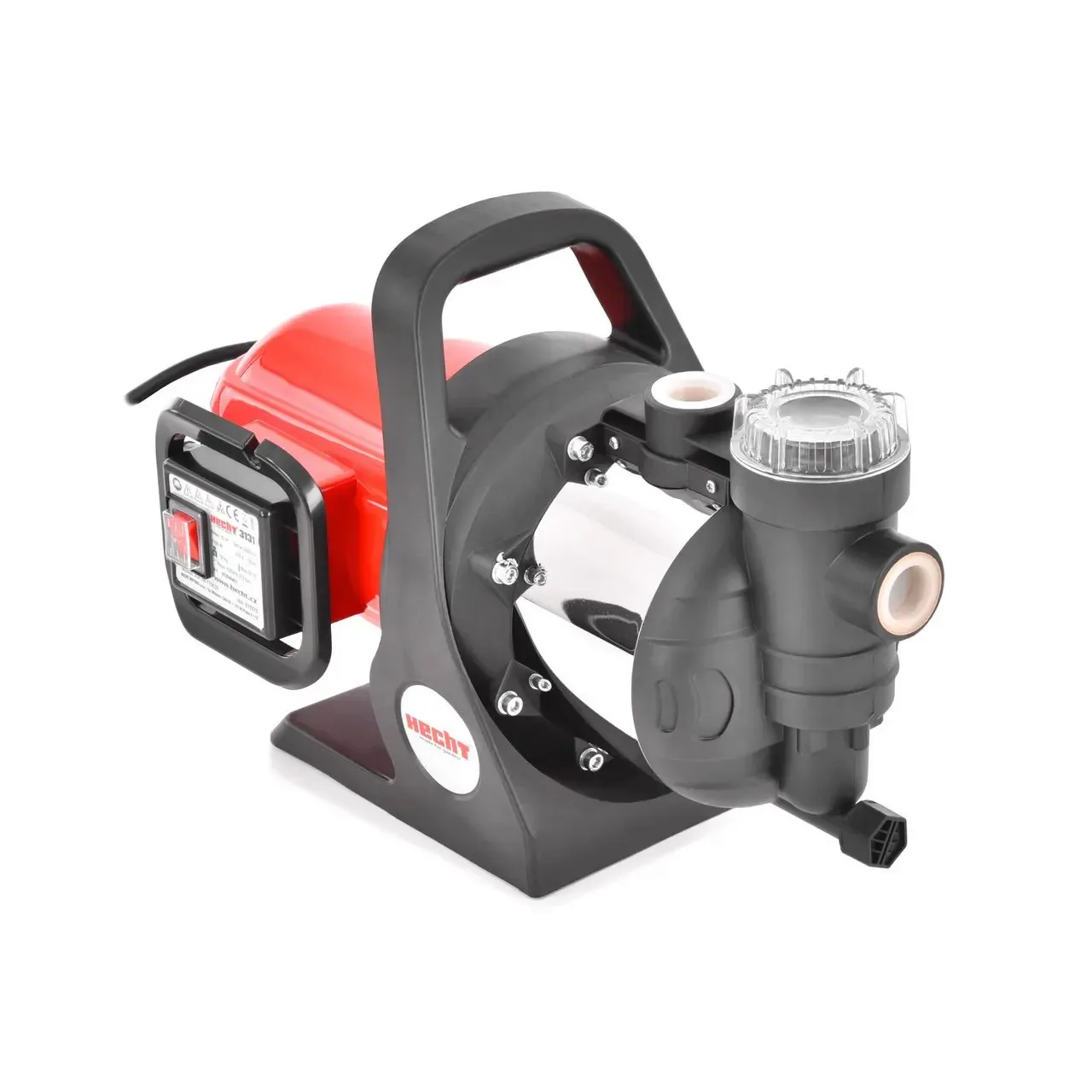 Pompa de suprafata HECHT 3131, putere 1100 W, presiune 4.5 Bar, inaltime maxima refulare 45 m, debit maxim 4600 l/h 1