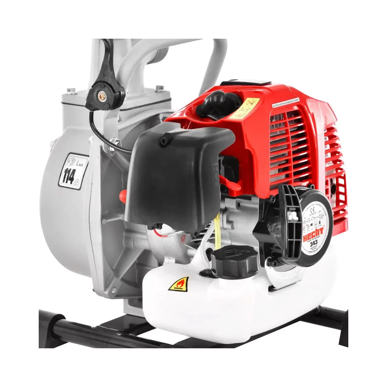 Motopompa pe benzina HECHT 343, racord 1.25 inch, putere 2 CP, debit apa 15000 l/h, inaltime maxima refulare 35 m 3