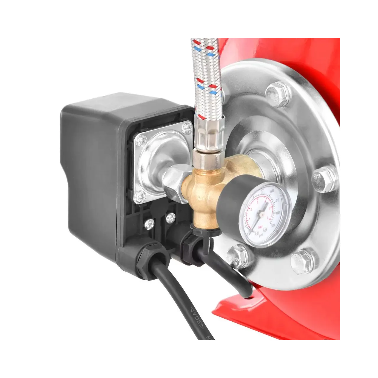 Hidrofor HECHT 3800, putere 800 W, volum butelie 20 litri, inaltime refulare 38 m, adancime aspiratie 8 m 1