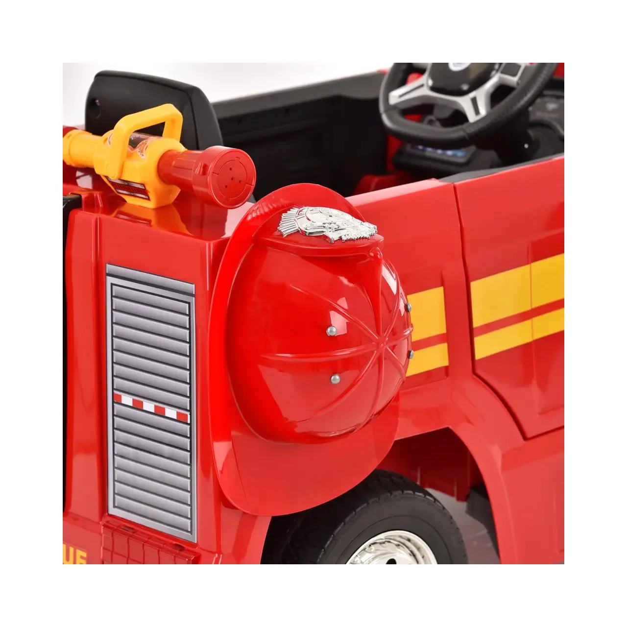 Camion de pompieri pentru copii HECHT 51818, acumulator 12 V, 10 Ah / 35 W, greutate maxima 30 kg, rosu-negru, varsta recomandata 3-8 ani 10
