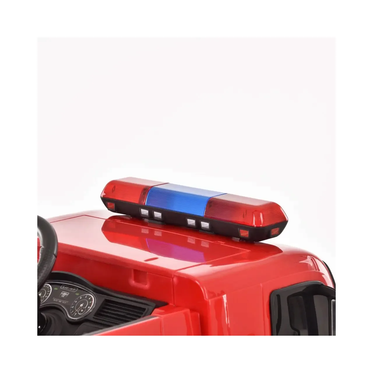 Camion de pompieri pentru copii HECHT 51818, acumulator 12 V, 10 Ah / 35 W, greutate maxima 30 kg, rosu-negru, varsta recomandata 3-8 ani 11