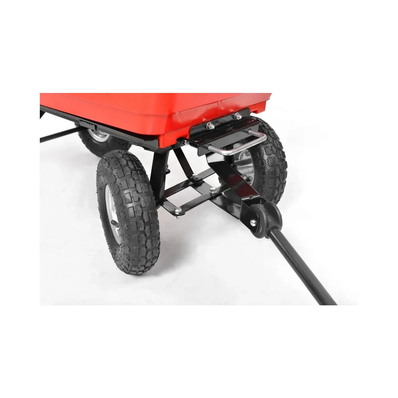 Remorca / carucior pentru Tractorase de tuns iarba Hecht 52145, capactitate incarcare 250 kg, cu maner 2