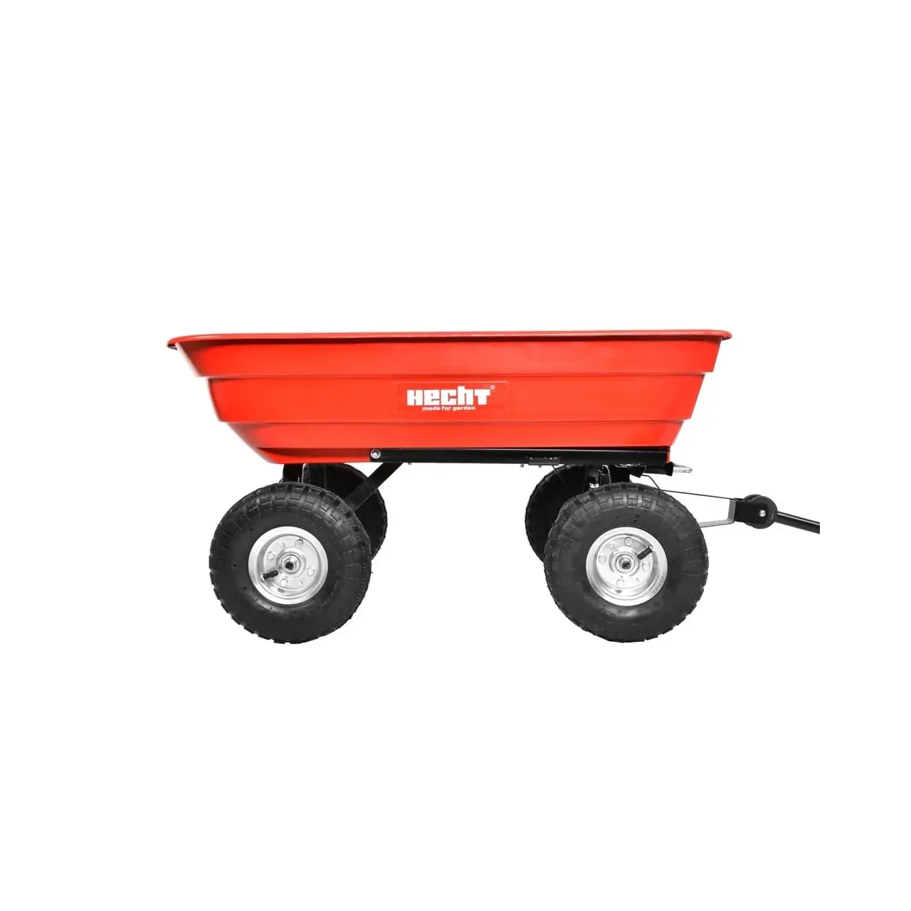 Remorca / carucior pentru Tractorase de tuns iarba Hecht 52145, capactitate incarcare 250 kg, cu maner 4