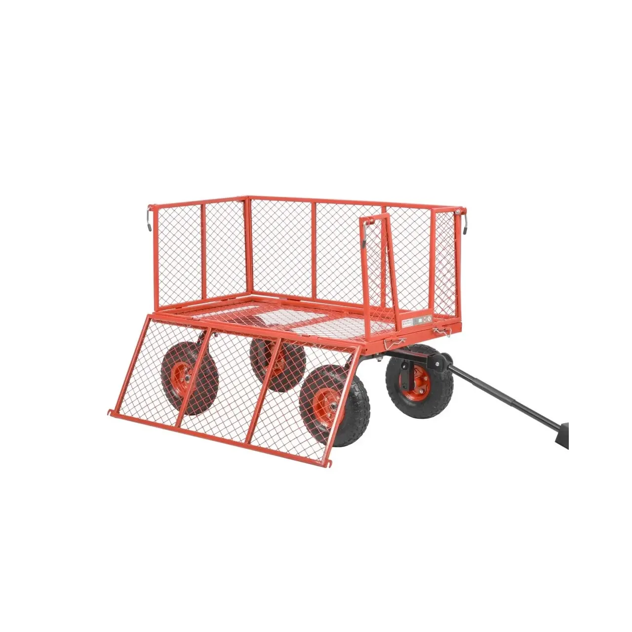 Remorca, carucior HECHT 52184, capacitate incarcare 350 kg, compatibila cu tractorasele de tuns iarba Hecht 5114, 5116, 5176, 5639, 5938, 5922 2