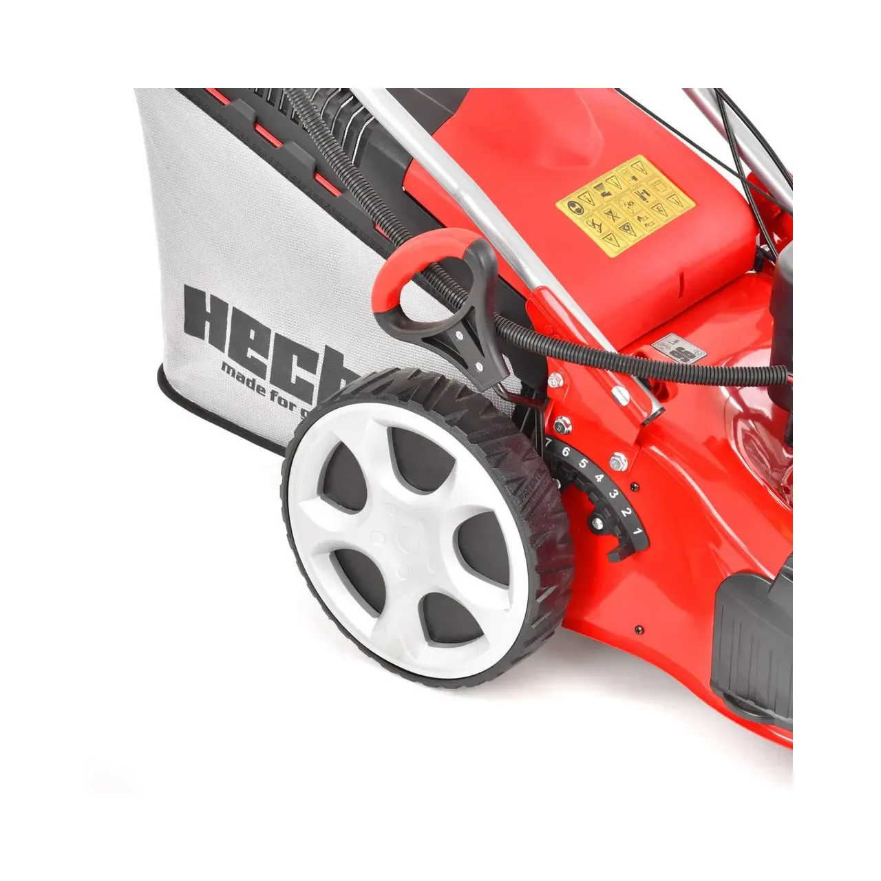 Masina de tuns iarba pe benzina Hecht 543SWE, 98.5 cmc, latime lucru 43 cm, autopropulsie 3.6 Km/h, pornire electrica 5