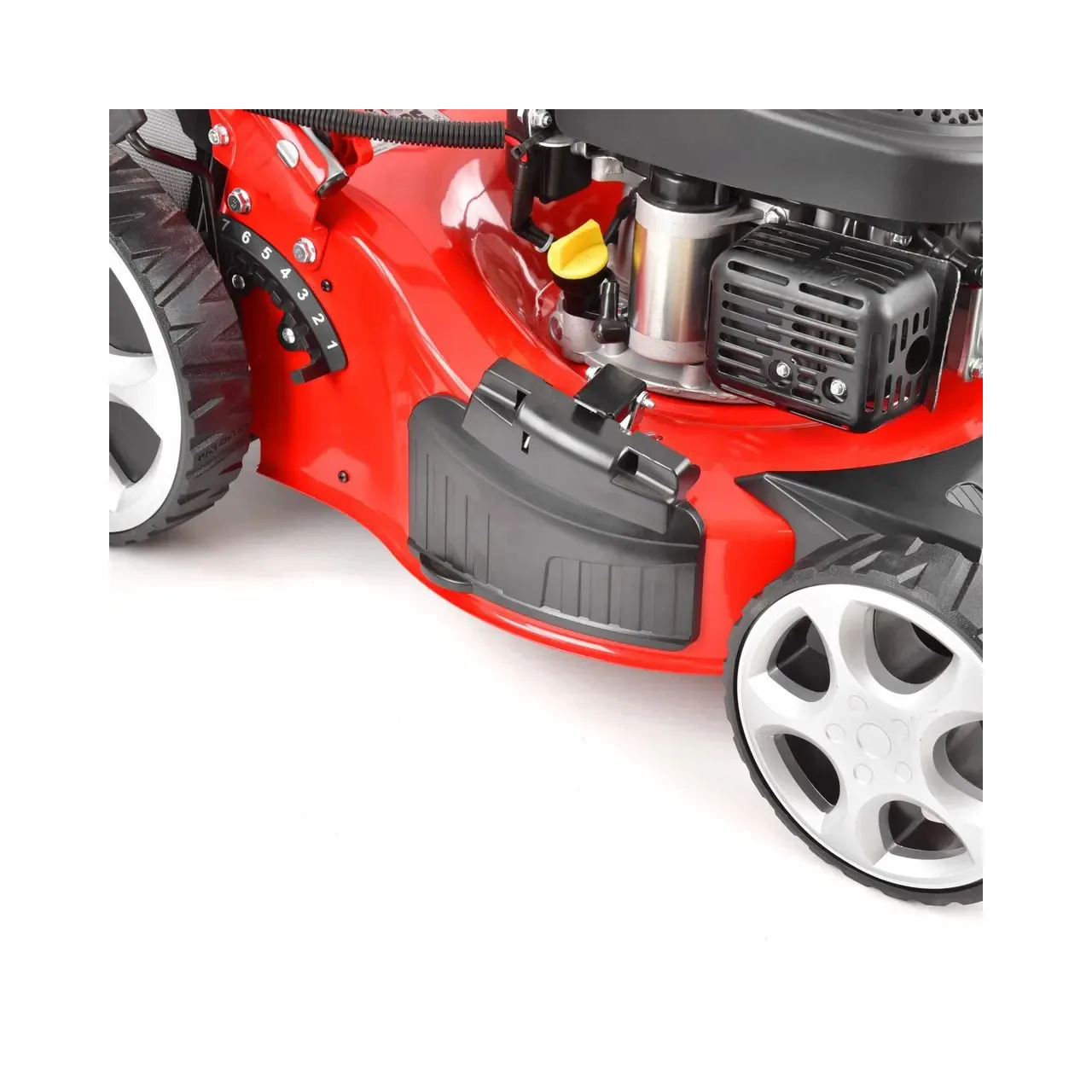 Masina de tuns iarba pe benzina Hecht 543SWE, 98.5 cmc, latime lucru 43 cm, autopropulsie 3.6 Km/h, pornire electrica 9