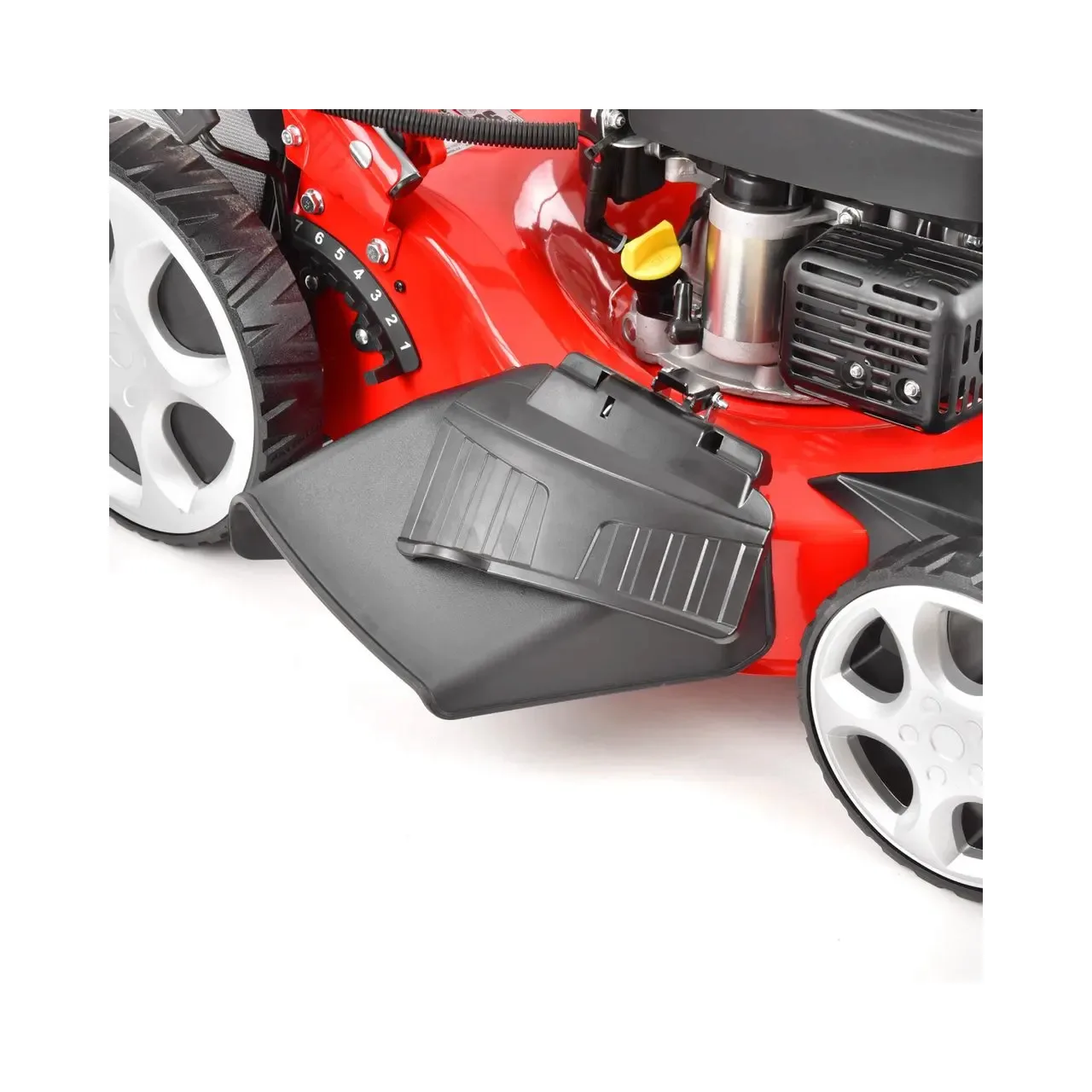 Masina de tuns iarba pe benzina Hecht 543SWE, 98.5 cmc, latime lucru 43 cm, autopropulsie 3.6 Km/h, pornire electrica 10