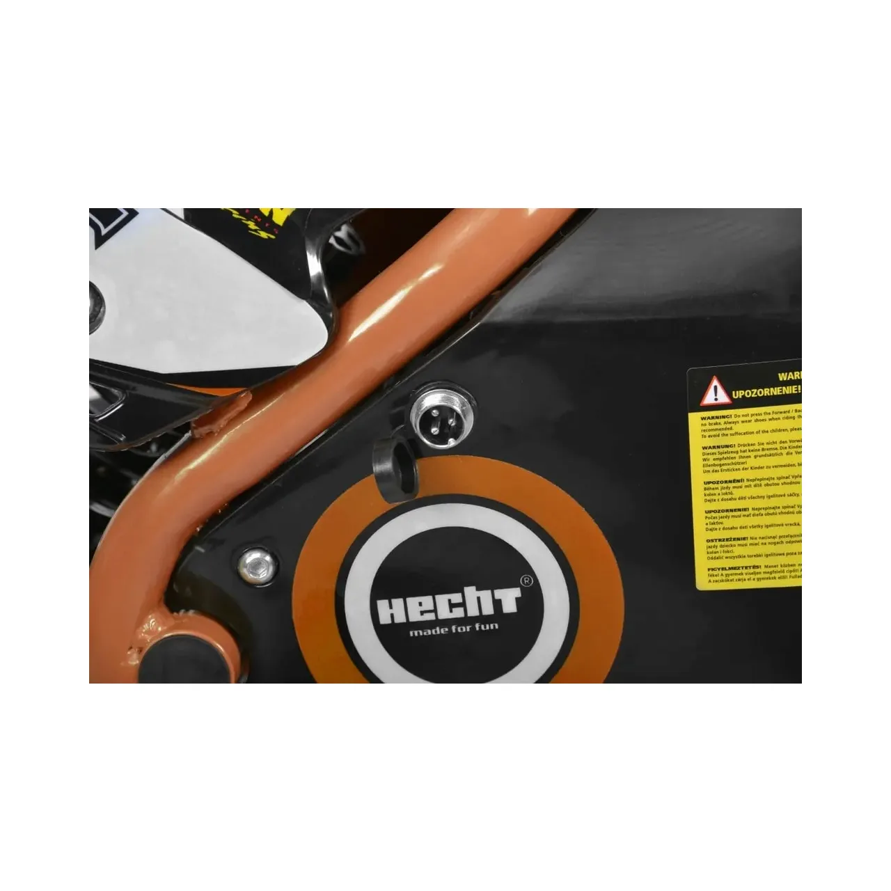 Motocicleta electrica pentru copii HECHT 54500, acumulator 36 V, 8 Ah, motor 500 W, greutate suportata 75 kg, viteza 25 km/h, orange, varsta 7+ ani 9