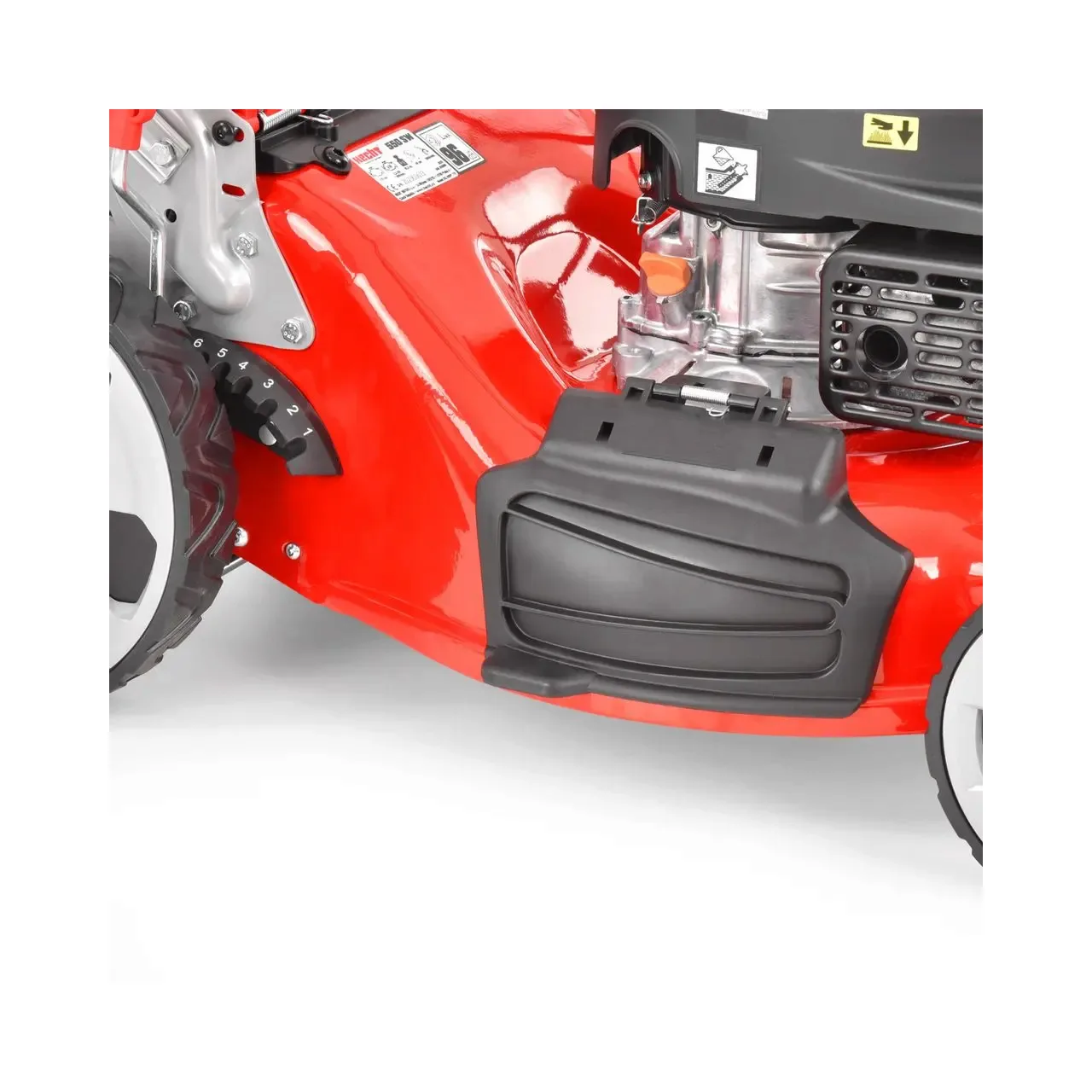 Masina de tuns iarba cu motor pe benzina, autopropulsata, HECHT 550 SW, 2.6 kW, 170 CC, latime de lucru 48 cm, cos colector 60 l 10