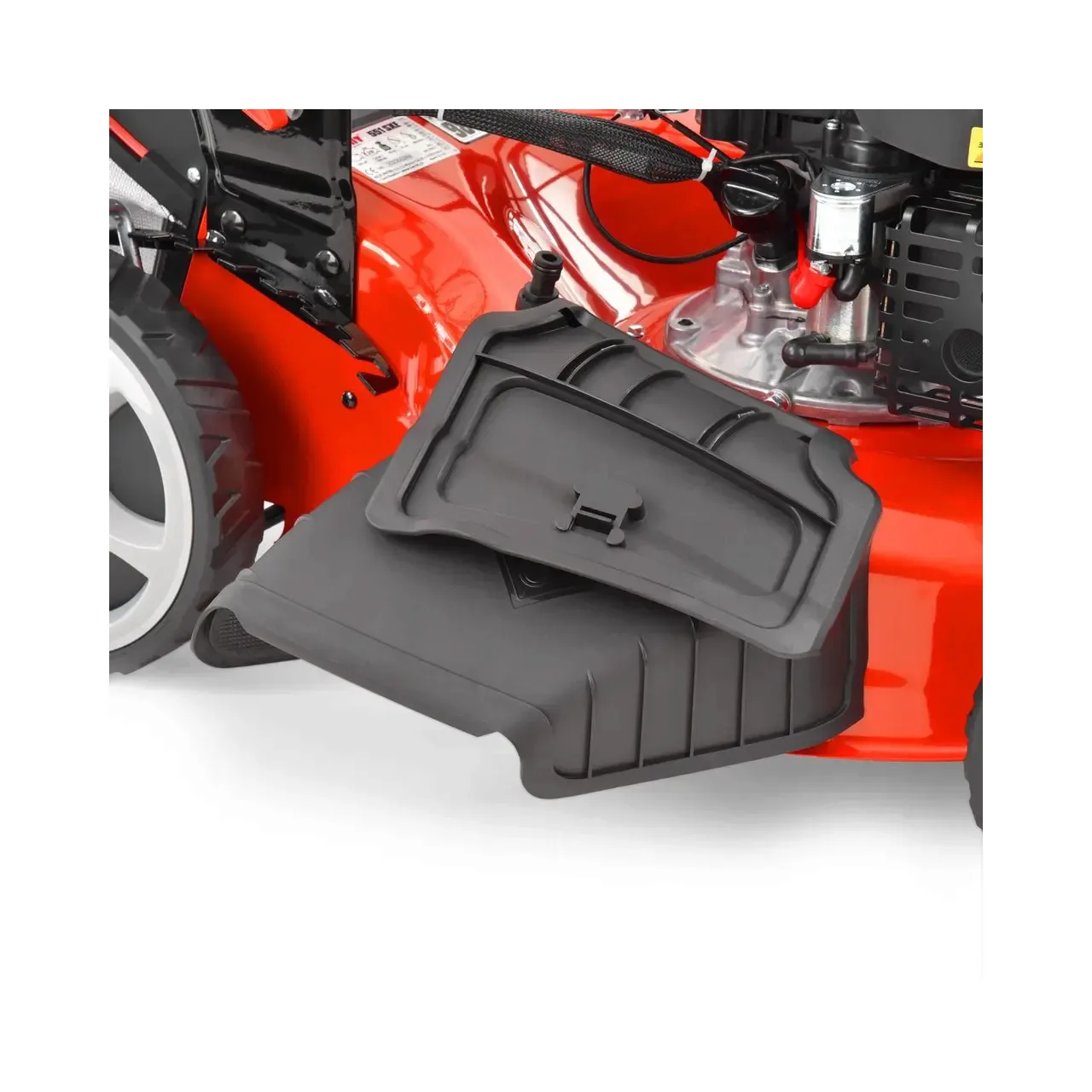 Masina de tuns iarba cu motor pe benzina, autopropulsata, HECHT 551 SXE, 3.8 kW, 200 CC, latime de lucru 51 cm, cos colector 65 l 10