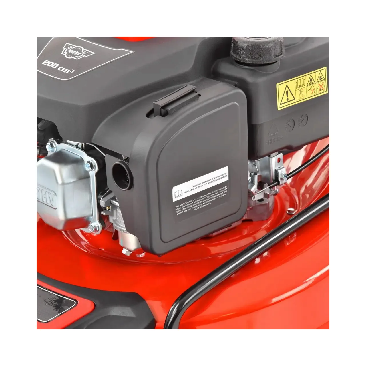 Masina de tuns iarba cu motor pe benzina, autopropulsata, HECHT 551 SXE, 3.8 kW, 200 CC, latime de lucru 51 cm, cos colector 65 l 11