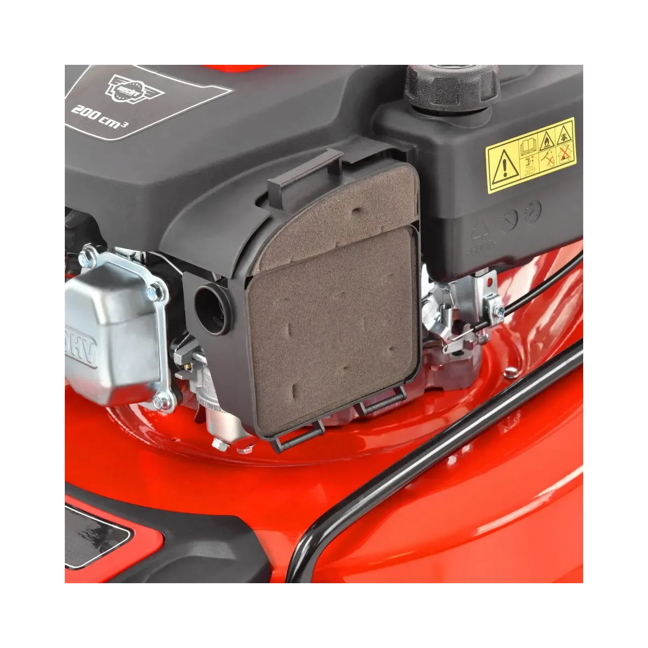 Masina de tuns iarba cu motor pe benzina, autopropulsata, HECHT 551 SXE, 3.8 kW, 200 CC, latime de lucru 51 cm, cos colector 65 l 12